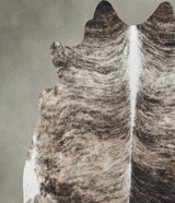 Grey Brindle X-Large Brazilian Cowhide Rug 6'9"H x 6'11"W #B17894 by Hudson Hides
