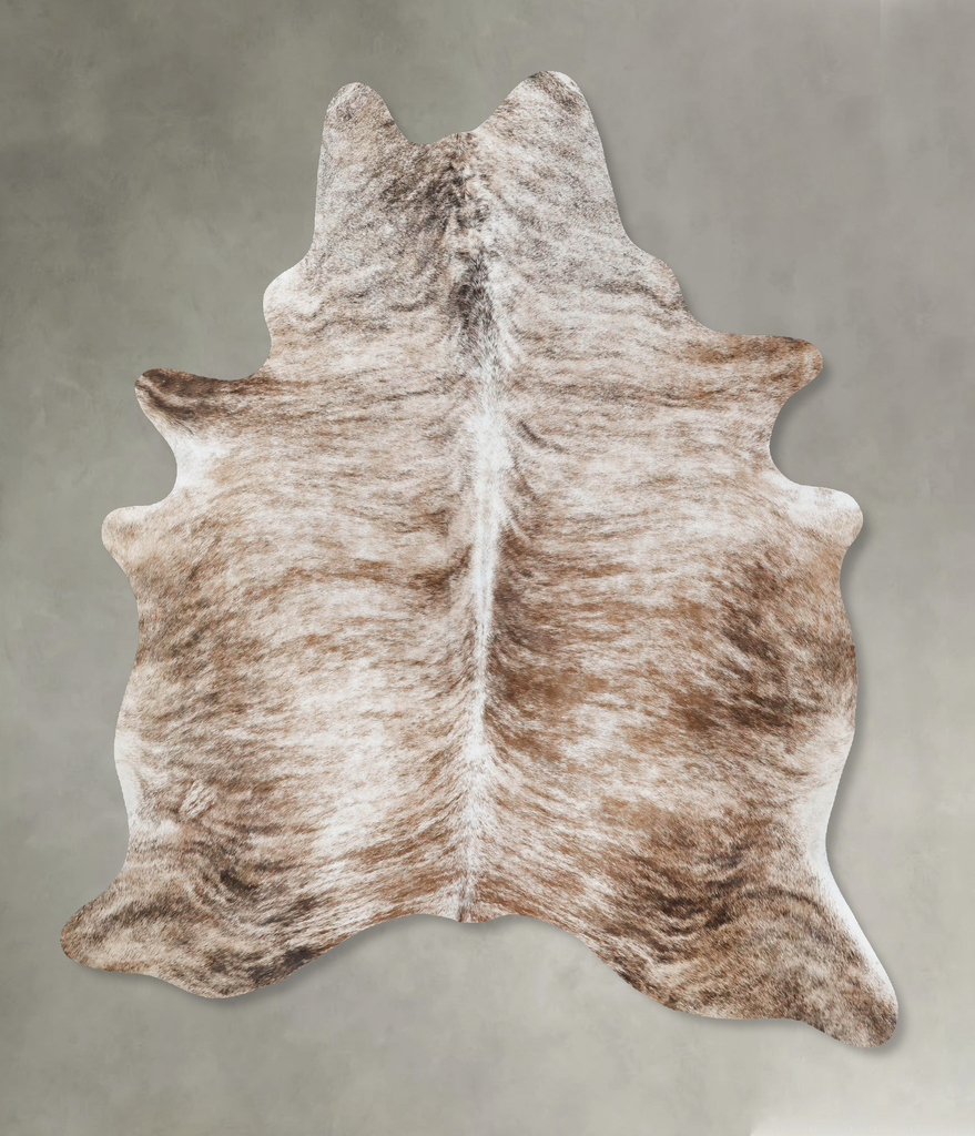 Light Brindle Large Brazilian Cowhide Rug 7'4"H x 5'4"W #B17895 by Hudson Hides