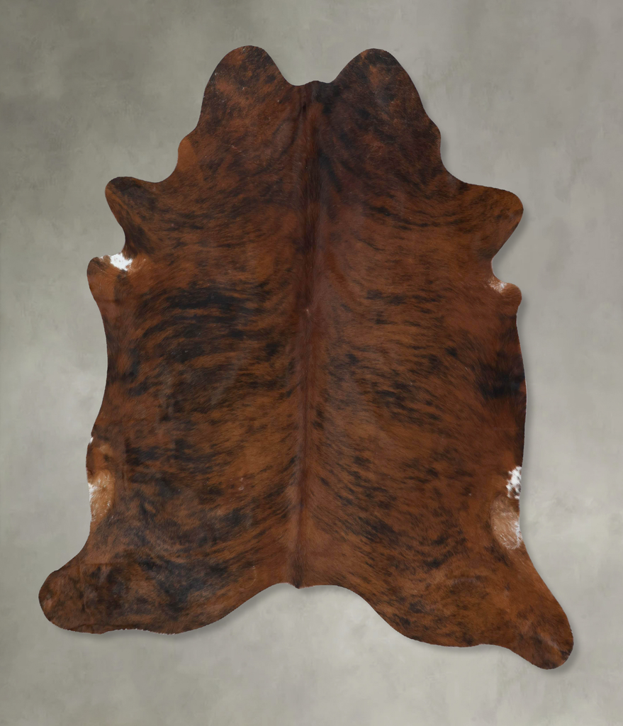 Medium Brindle X-Large Brazilian Cowhide Rug 6'10"H x 6'4"W #B17898 by Hudson Hides