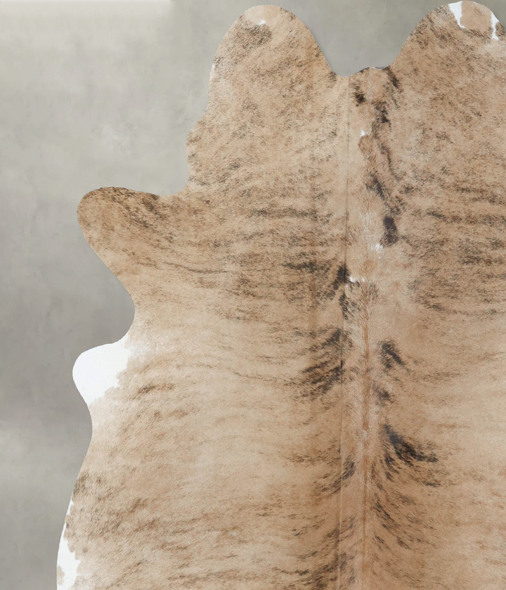 Light Brindle X-Large Brazilian Cowhide Rug 7'3"H x 6'4"W #B17900 by Hudson Hides