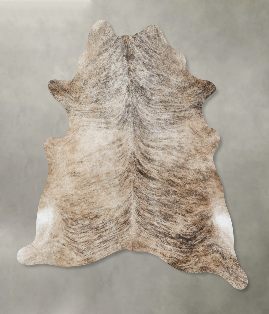 Light Brindle X-Large Brazilian Cowhide Rug 7'9"H x 6'5"W #B17902 by Hudson Hides
