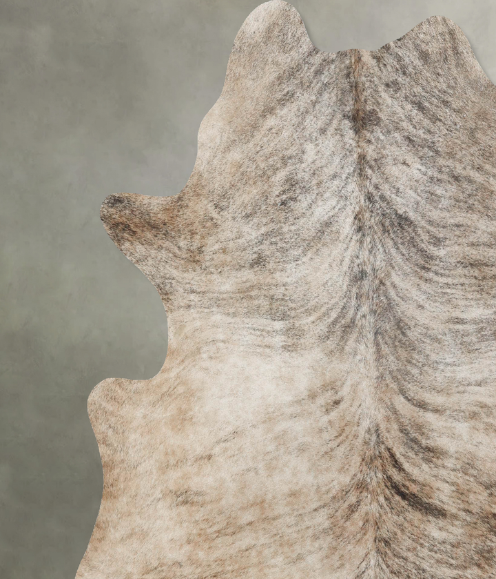 Light Brindle X-Large Brazilian Cowhide Rug 7'9"H x 6'5"W #B17902 by Hudson Hides