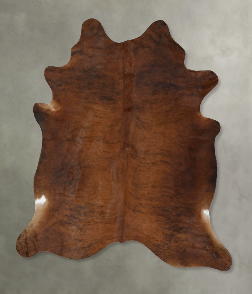 Medium Brindle X-Large Brazilian Cowhide Rug 7'2"H x 6'0"W #B17904 by Hudson Hides