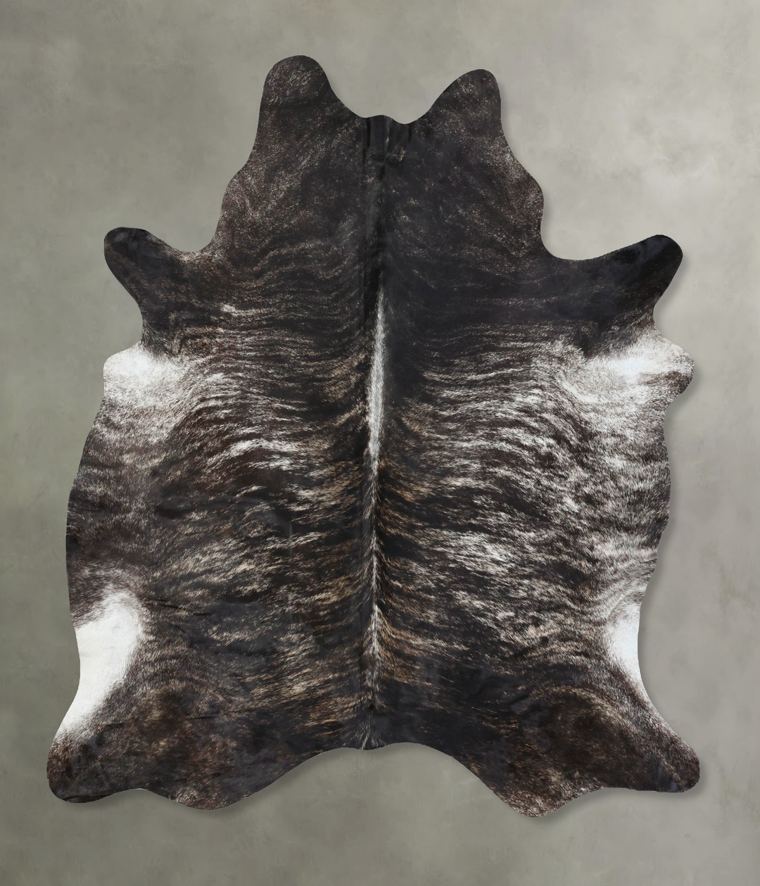 Grey Brindle X-Large Brazilian Cowhide Rug 7'8"H x 6'0"W #B17908 by Hu