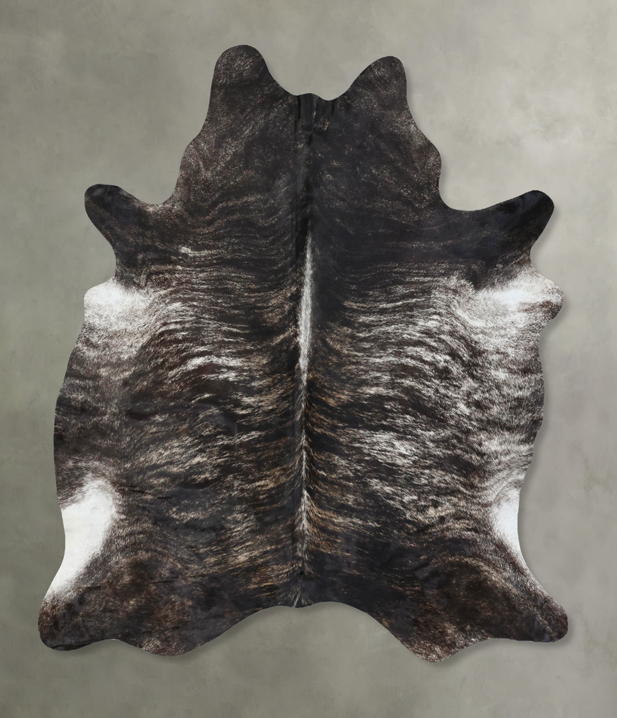 Grey Brindle X-Large Brazilian Cowhide Rug 7'8"H x 6'0"W #B17908 by Hudson Hides
