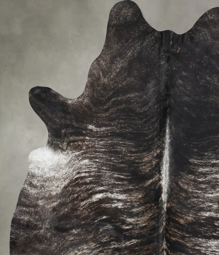 Grey Brindle X-Large Brazilian Cowhide Rug 7'8"H x 6'0"W #B17908 by Hudson Hides
