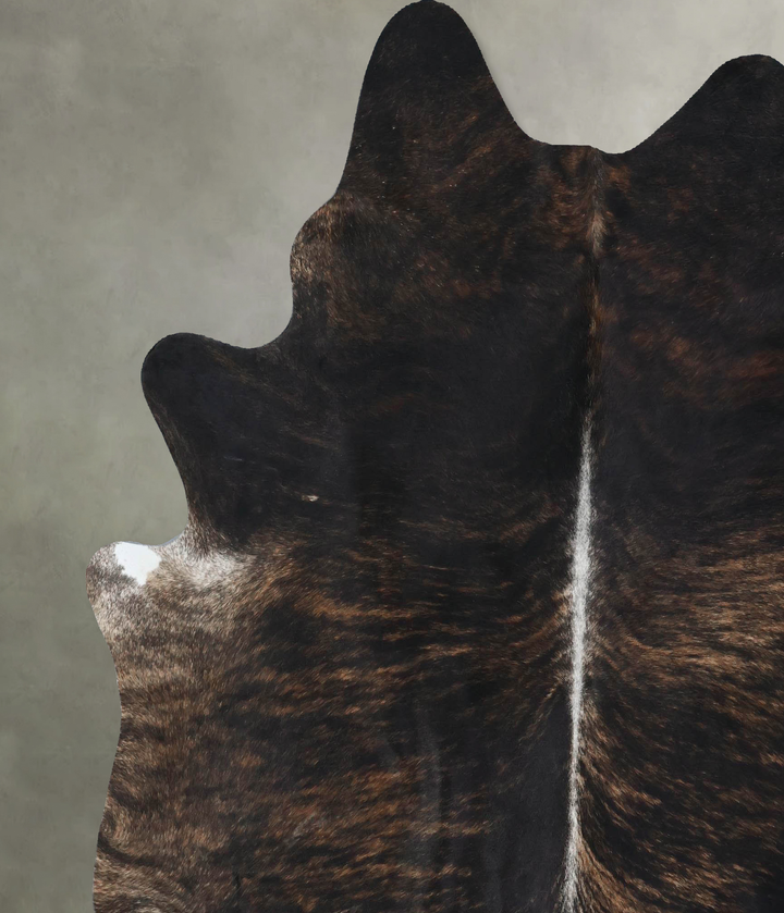 Dark Brindle XX-Large Brazilian Cowhide Rug 7'7"H x 6'9"W #B17909 by Hudson Hides