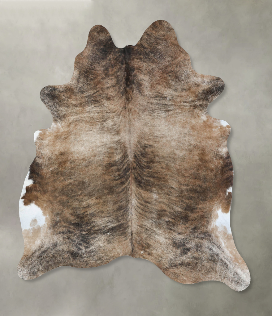 Light Brindle XX-Large Brazilian Cowhide Rug 7'11"H x 6'7"W #B17916 by Hudson Hides