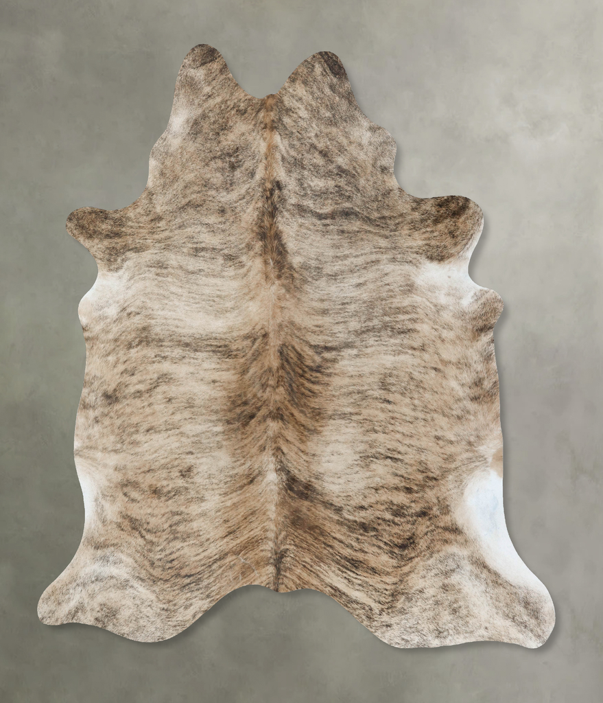 Light Brindle XX-Large Brazilian Cowhide Rug 7'8"H x 6'7"W #B17917 by Hudson Hides
