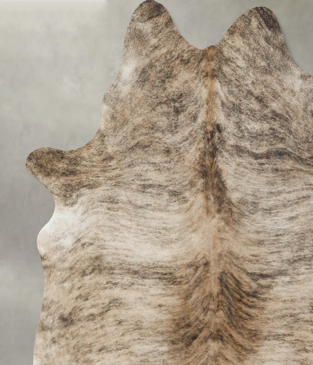 Light Brindle XX-Large Brazilian Cowhide Rug 7'8"H x 6'7"W #B17917 by 