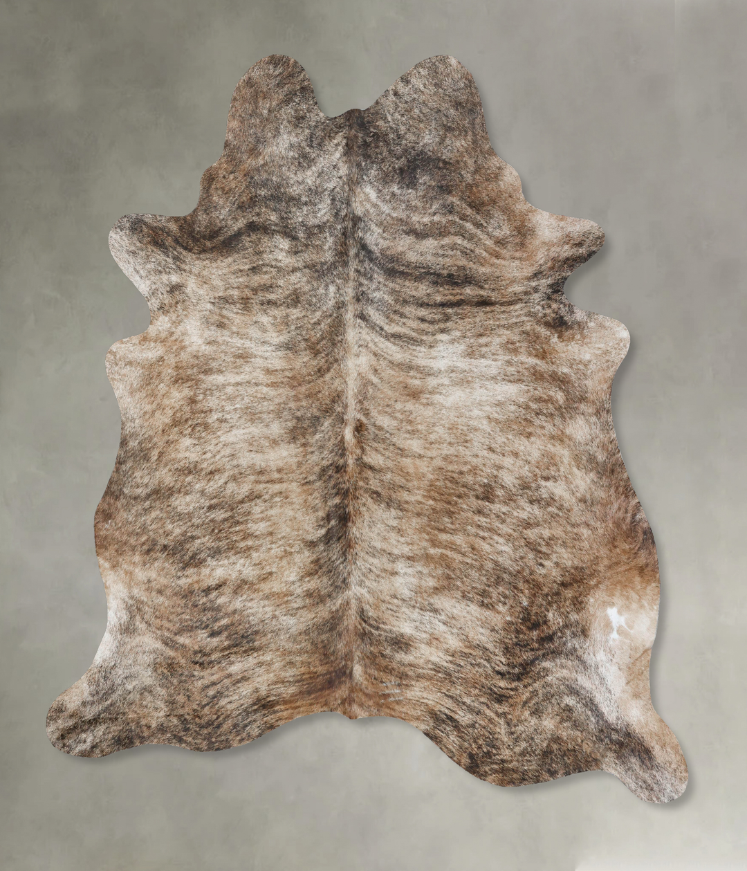 Light Brindle XX-Large Brazilian Cowhide Rug 7'10"H x 7'1"W #B17923 by