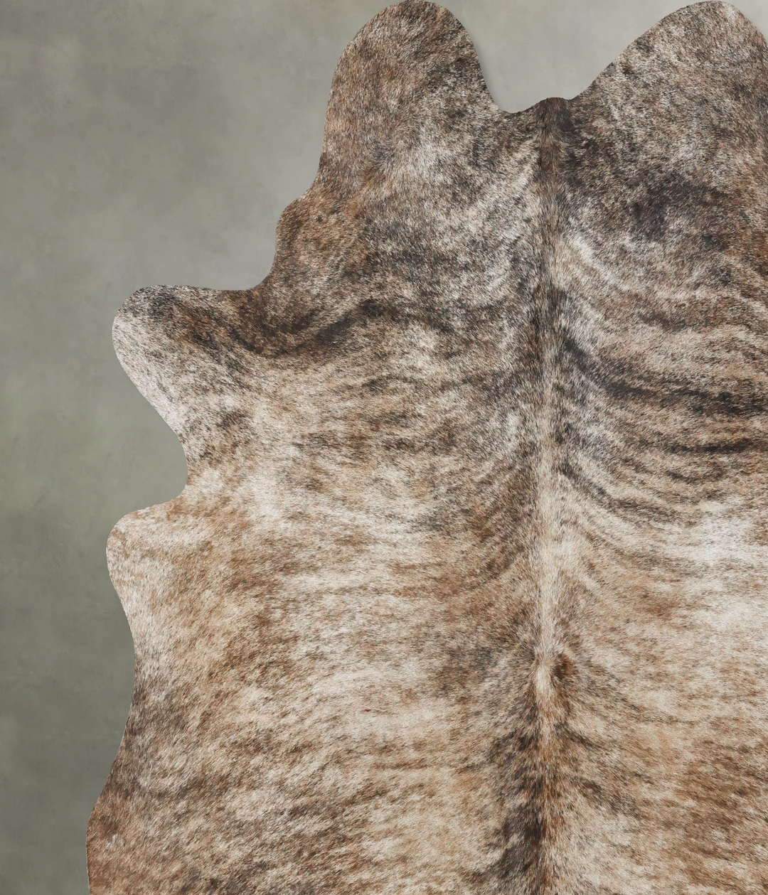 Light Brindle XX-Large Brazilian Cowhide Rug 7'10"H x 7'1"W #B17923 by