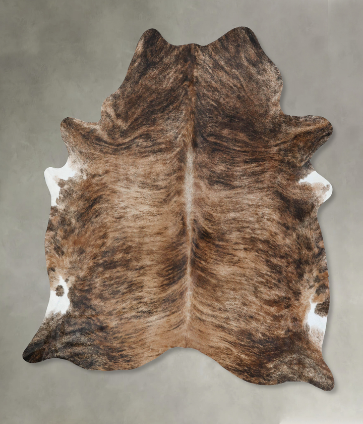 Light Brindle XX-Large Brazilian Cowhide Rug 7'11"H x 6'9"W #B17924 by Hudson Hides
