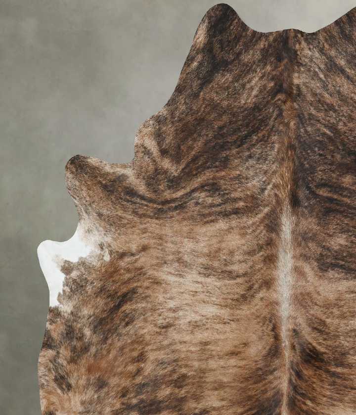 Light Brindle XX-Large Brazilian Cowhide Rug 7'11"H x 6'9"W #B17924 by Hudson Hides