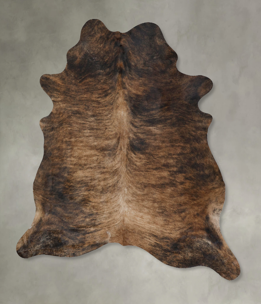 Dark Brindle X-Large Brazilian Cowhide Rug 7'11"H x 6'2"W #B17928 by Hudson Hides