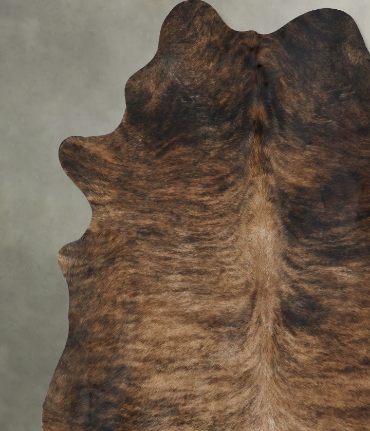 Dark Brindle X-Large Brazilian Cowhide Rug 7'11"H x 6'2"W #B17928 by Hudson Hides