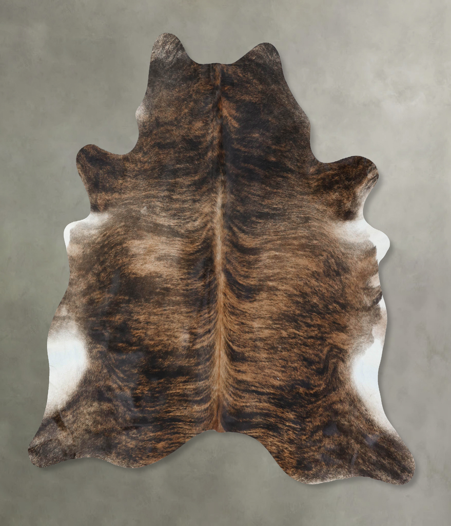 Dark Brindle XX-Large Brazilian Cowhide Rug 7'11"H x 7'2"W #B17929 by Hudson Hides