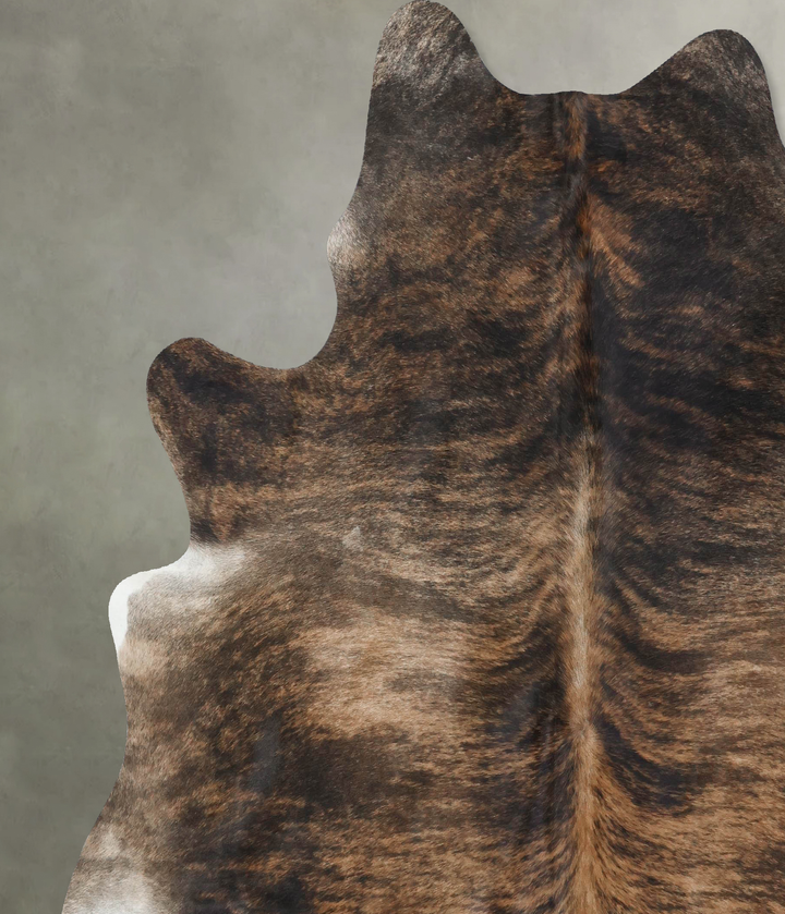 Dark Brindle XX-Large Brazilian Cowhide Rug 7'11"H x 7'2"W #B17929 by Hudson Hides