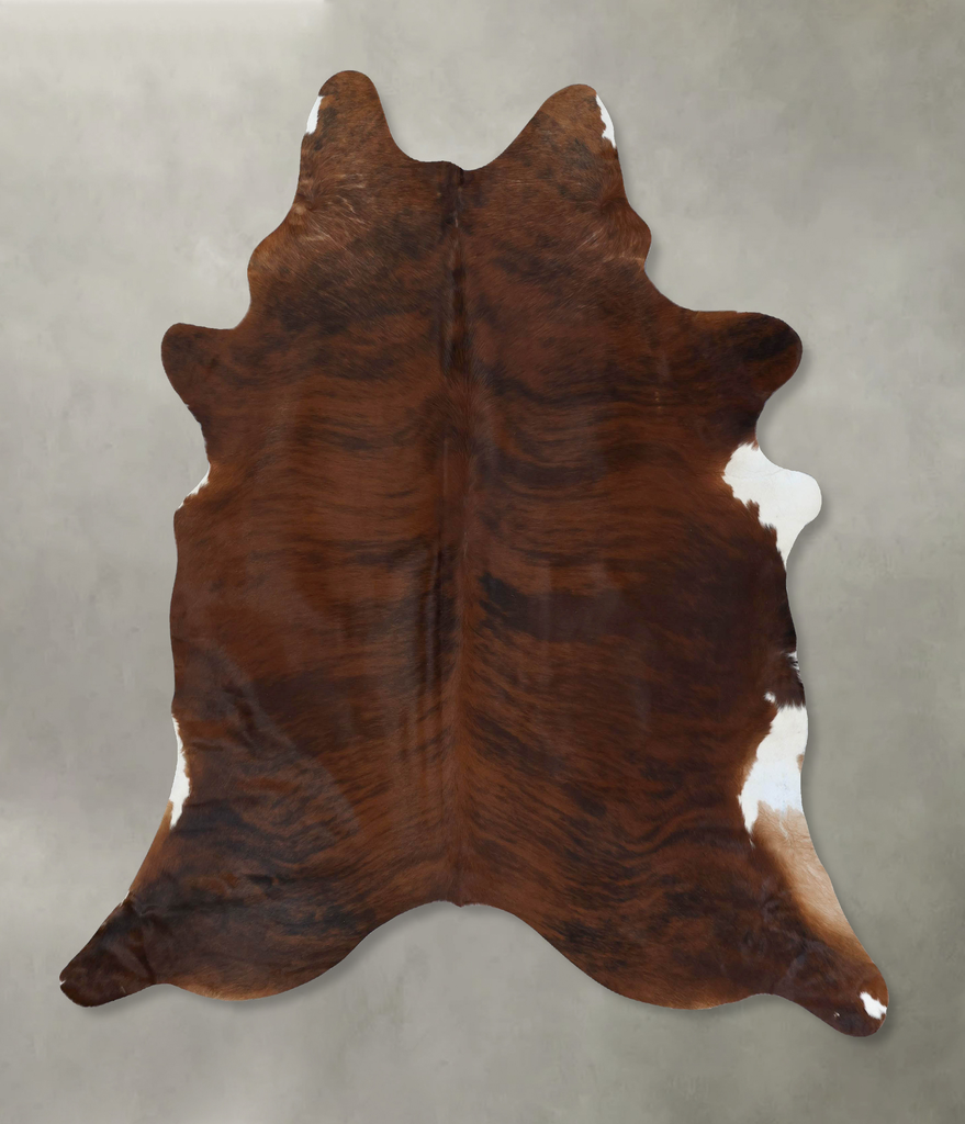 Medium Brindle X-Large Brazilian Cowhide Rug 7'6"H x 6'5"W #B17934 by Hudson Hides