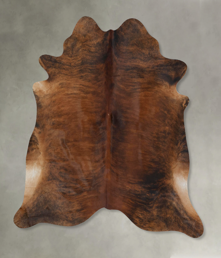 Medium Brindle X-Large Brazilian Cowhide Rug 6'9"H x 6'2"W #B17936 by Hudson Hides