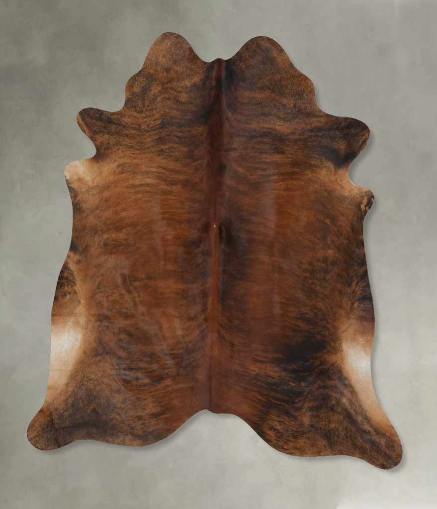 Medium Brindle X-Large Brazilian Cowhide Rug 6'9"H x 6'2"W #B17936 by Hudson Hides