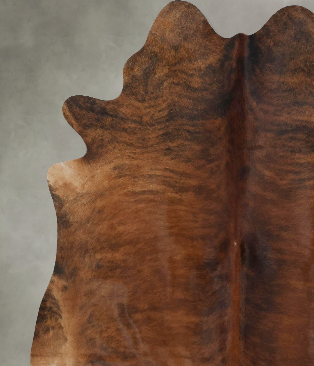 Medium Brindle X-Large Brazilian Cowhide Rug 6'9"H x 6'2"W #B17936 by 