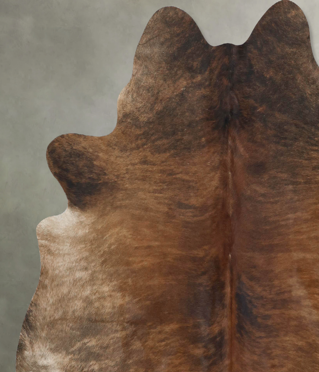 Medium Brindle X-Large Brazilian Cowhide Rug 7'2"H x 6'5"W #B17937 by 