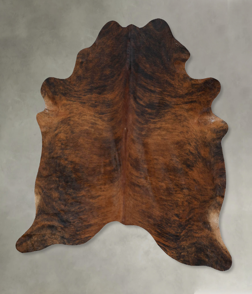Dark Brindle X-Large Brazilian Cowhide Rug 6'10"H x 6'1"W #B17938 by Hudson Hides