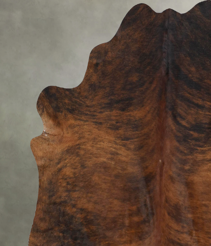 Dark Brindle X-Large Brazilian Cowhide Rug 6'10"H x 6'1"W #B17938 by Hudson Hides