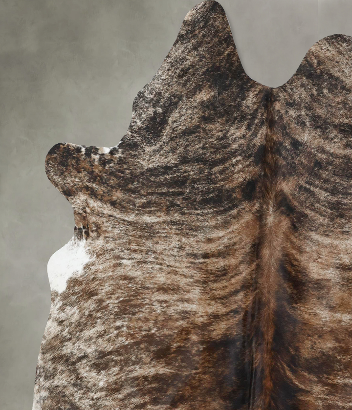 Light Brindle Large Brazilian Cowhide Rug 6'9"H x 5'9"W #B17939 by Hudson Hides