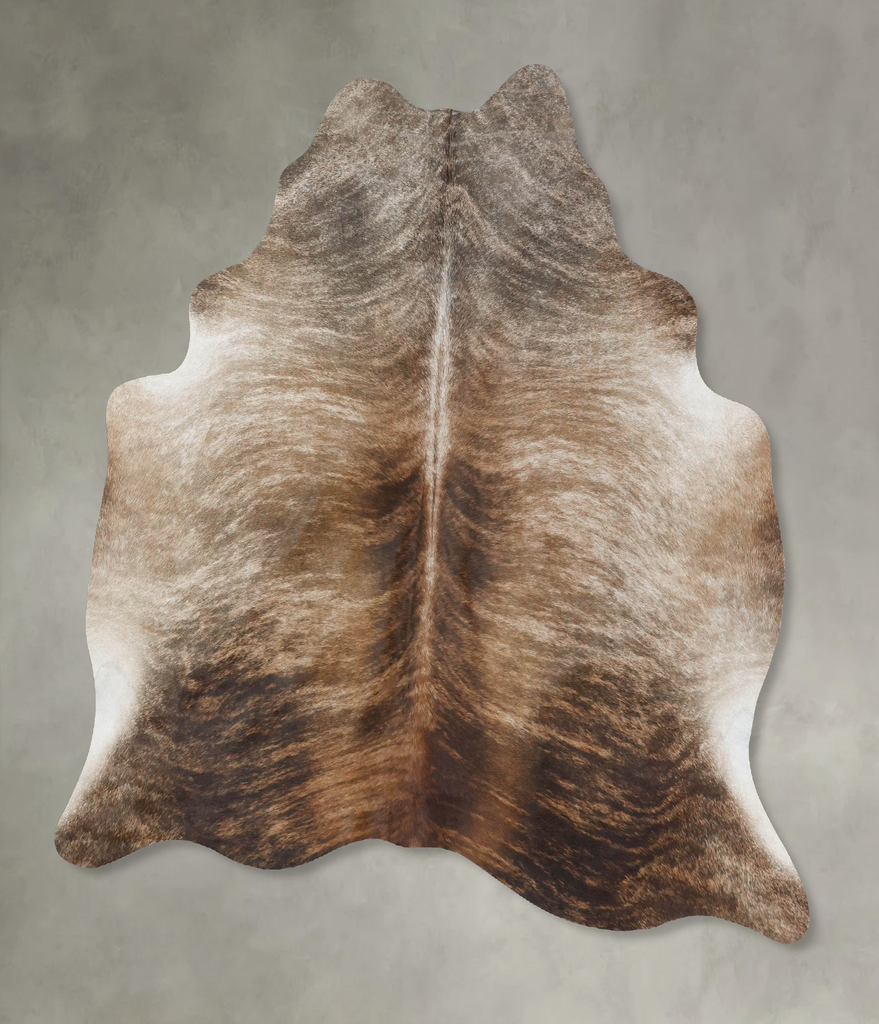 Light Brindle Large Brazilian Cowhide Rug 6'2"H x 5'9"W #B17940 by Hudson Hides