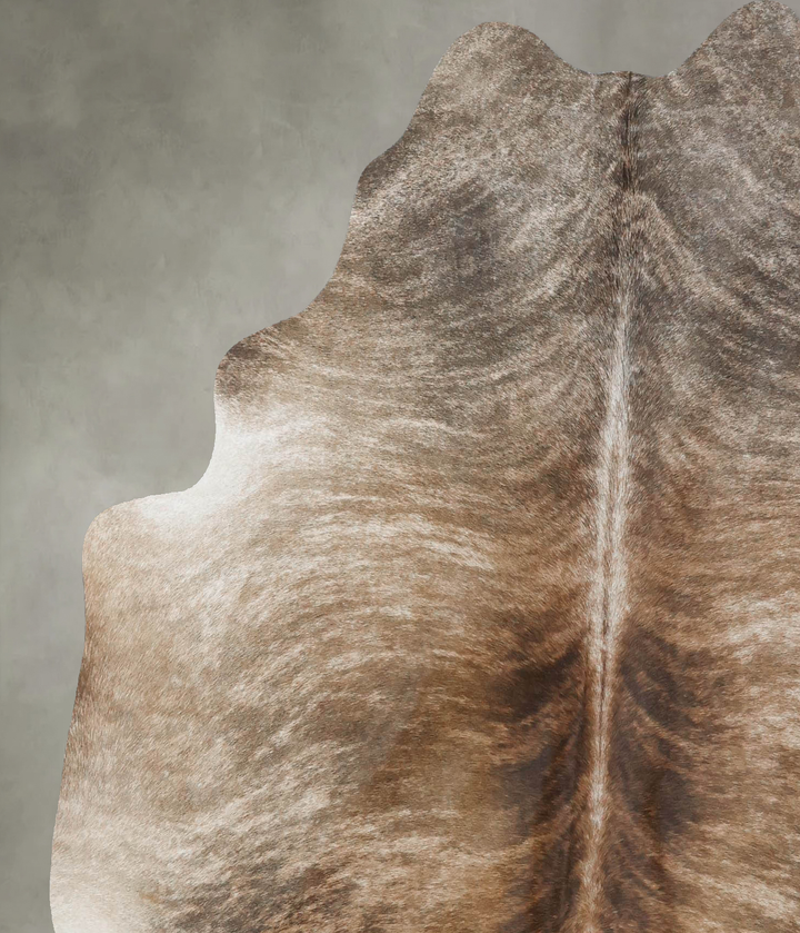 Light Brindle Large Brazilian Cowhide Rug 6'2"H x 5'9"W #B17940 by Hudson Hides