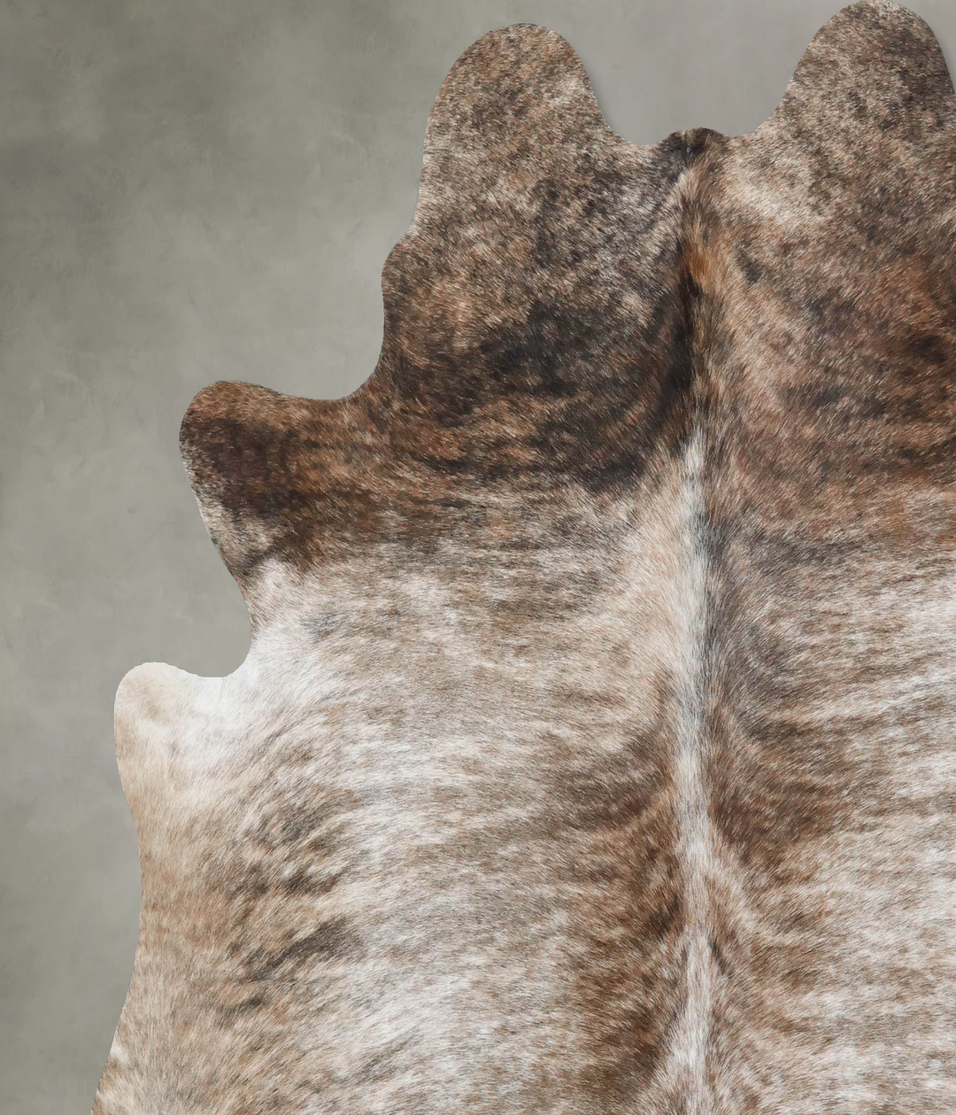 Light Brindle X-Large Brazilian Cowhide Rug 6'10"H x 6'9"W #B17941 by 