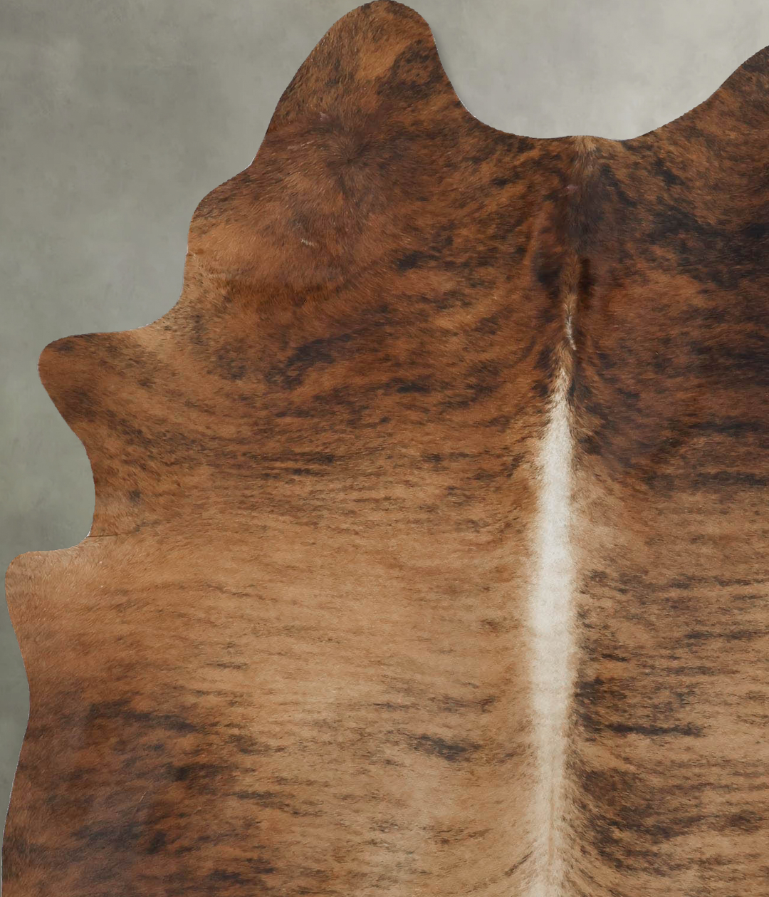 Medium Brindle Large Brazilian Cowhide Rug 7'3"H x 5'1"W #B17945 by Hu