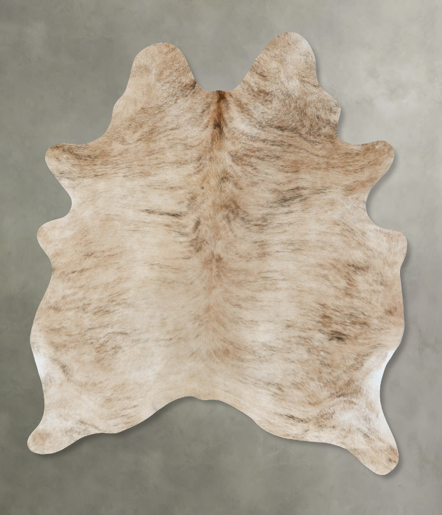 Light Brindle X-Large Brazilian Cowhide Rug 7'5"H x 5'5"W #B17947 by Hudson Hides