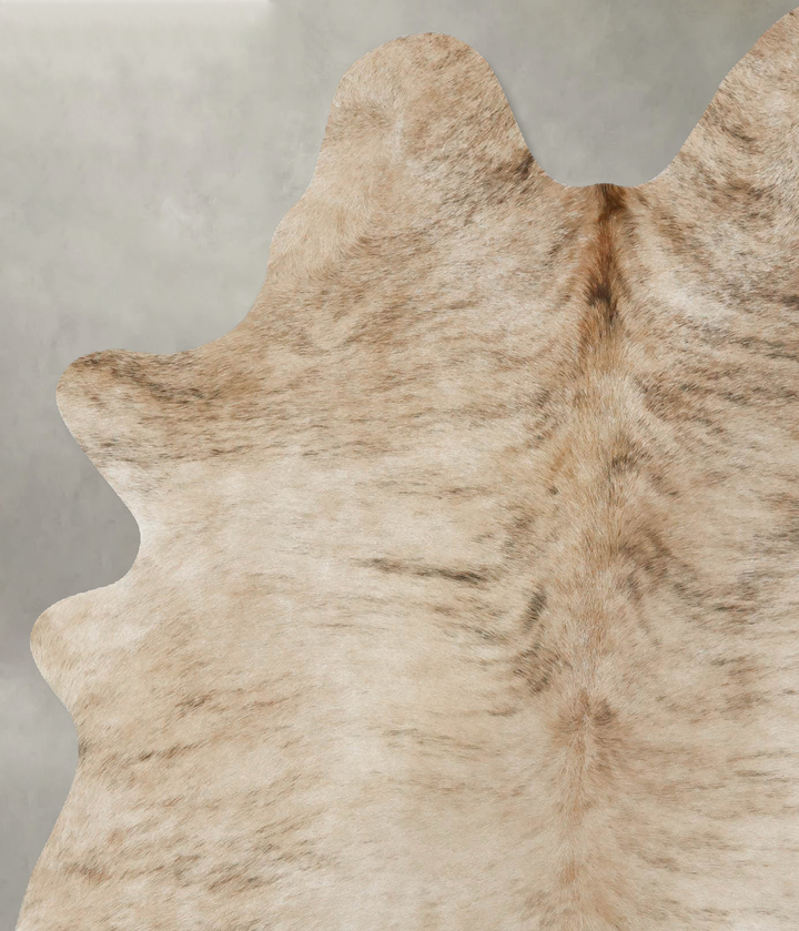 Light Brindle X-Large Brazilian Cowhide Rug 7'5"H x 5'5"W #B17947 by Hudson Hides