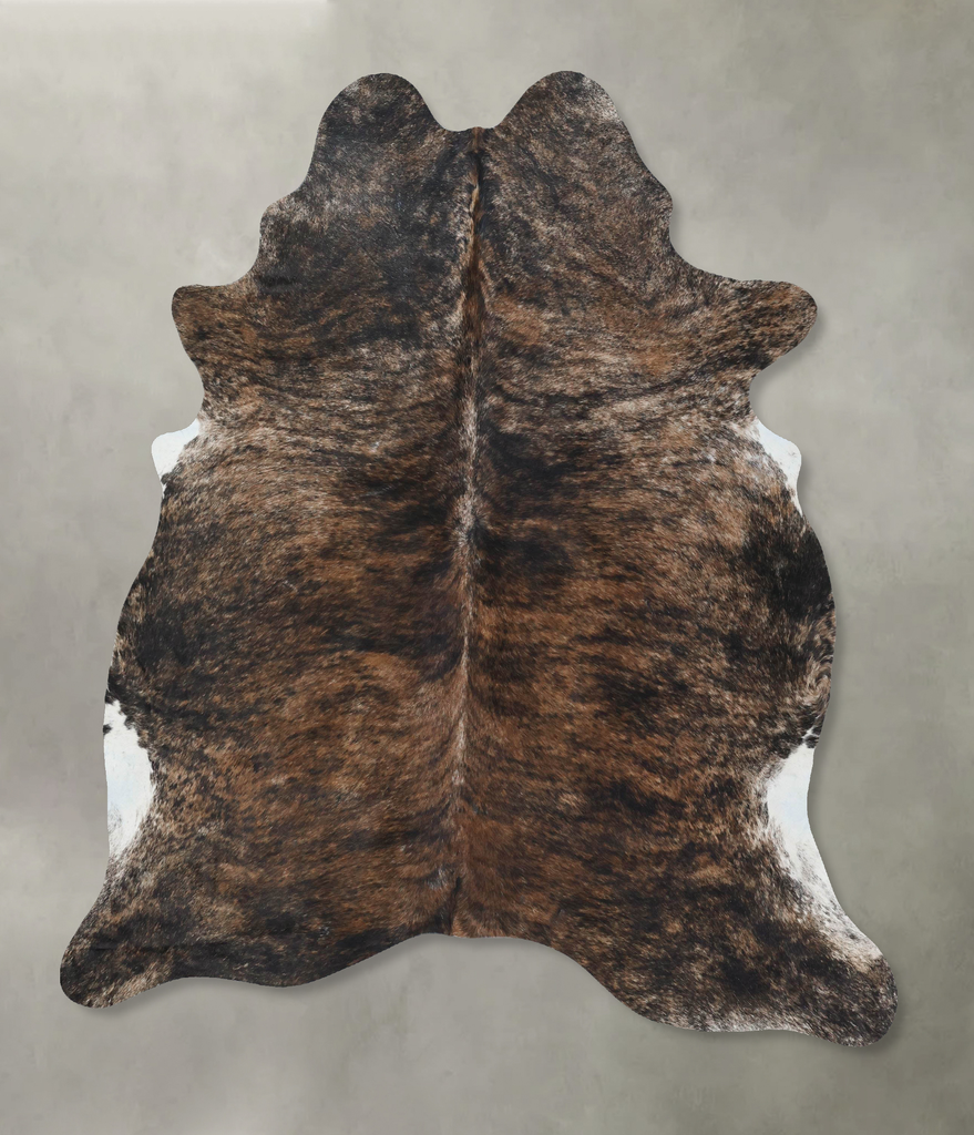 Dark Brindle X-Large Brazilian Cowhide Rug 7'4"H x 5'10"W #B17948 by Hudson Hides