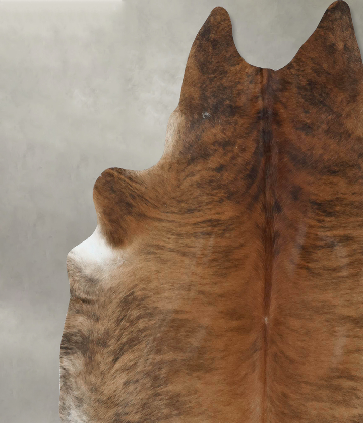 Medium Brindle XX-Large Brazilian Cowhide Rug 7'6"H x 6'9"W #B17950 by Hudson Hides