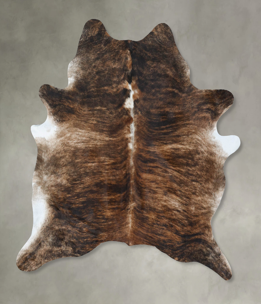 Dark Brindle X-Large Brazilian Cowhide Rug 6'11"H x 6'0"W #B17953 by Hudson Hides