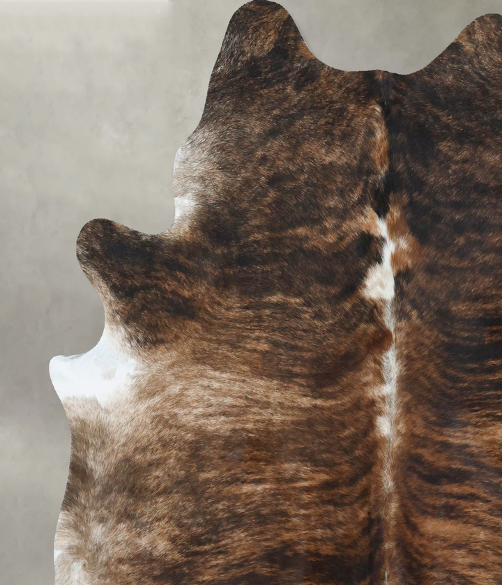 Dark Brindle X-Large Brazilian Cowhide Rug 6'11"H x 6'0"W #B17953 by Hudson Hides