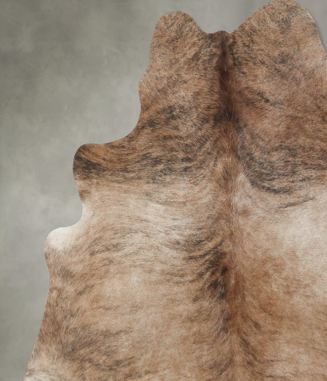 Light Brindle X-Large Brazilian Cowhide Rug 6'7"H x 6'1"W #B17954 by H