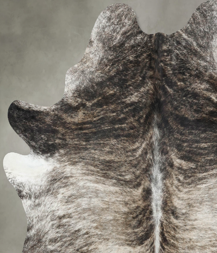Light Brindle X-Large Brazilian Cowhide Rug 7'7"H x 5'11"W #B17955 by Hudson Hides
