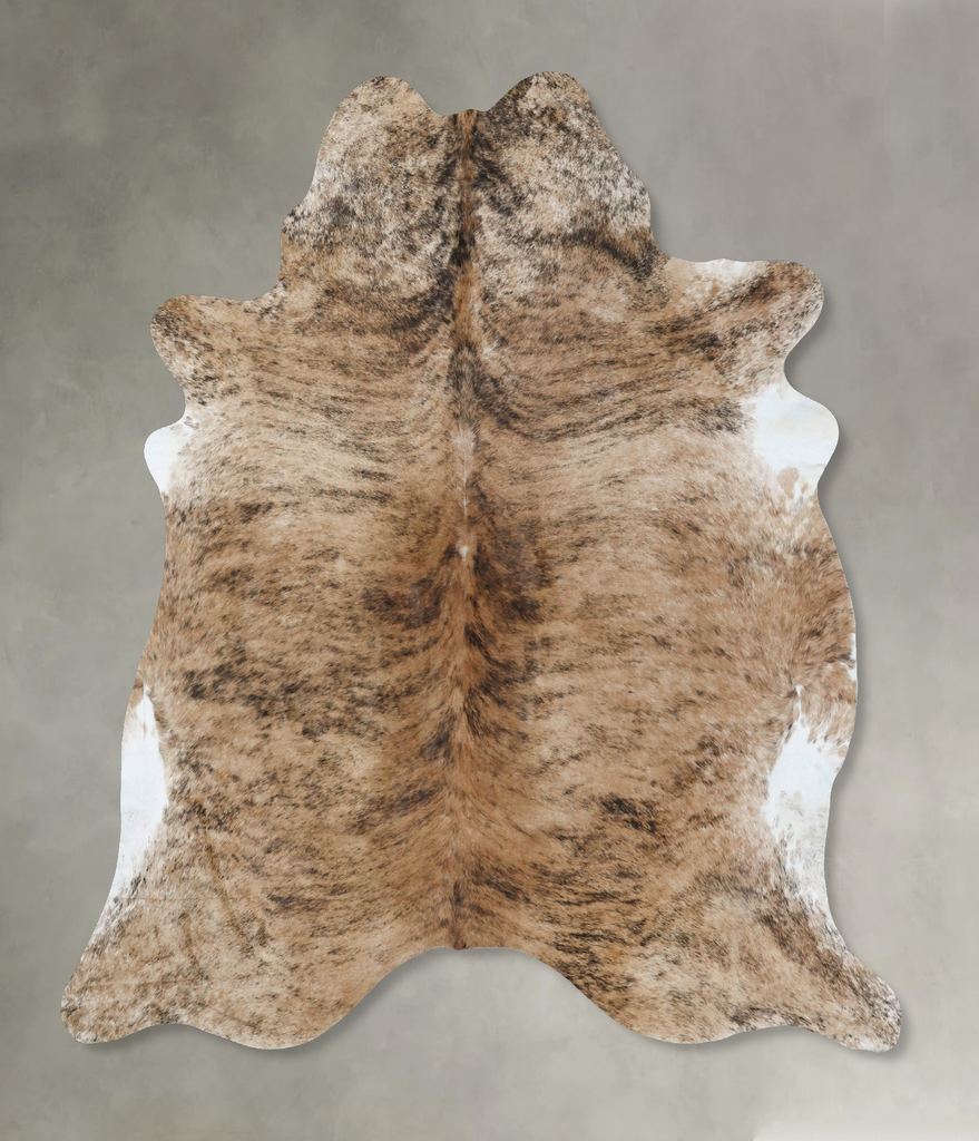 Light Brindle XX-Large Brazilian Cowhide Rug 8'2"H x 7'2"W #B17956 by Hudson Hides