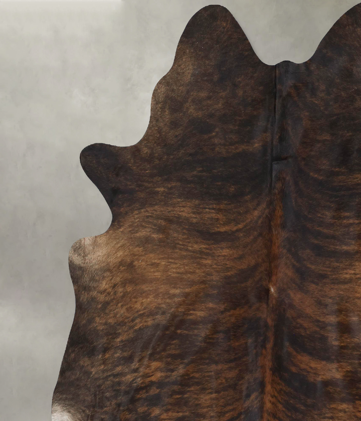 Dark Brindle XX-Large Brazilian Cowhide Rug 8'1"H x 6'8"W #B17958 by Hudson Hides