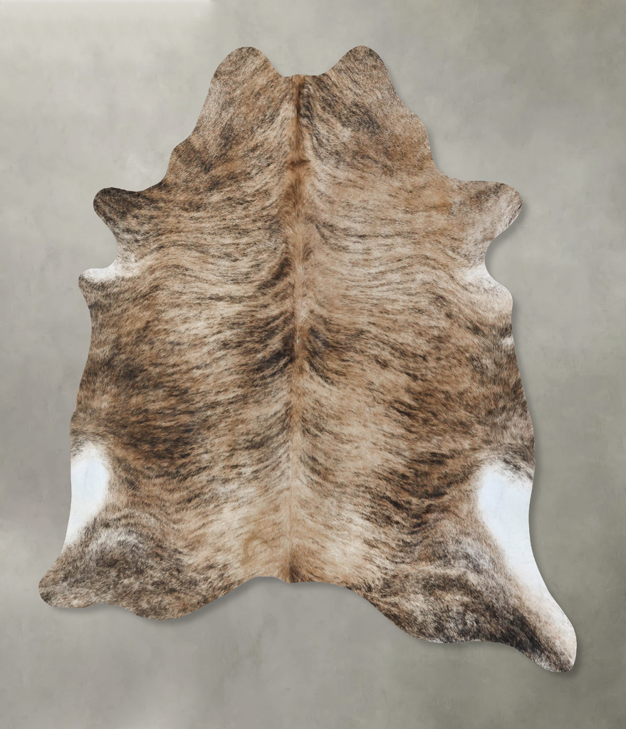 Light Brindle XX-Large Brazilian Cowhide Rug 7'9"H x 6'10"W #B17960 by Hudson Hides