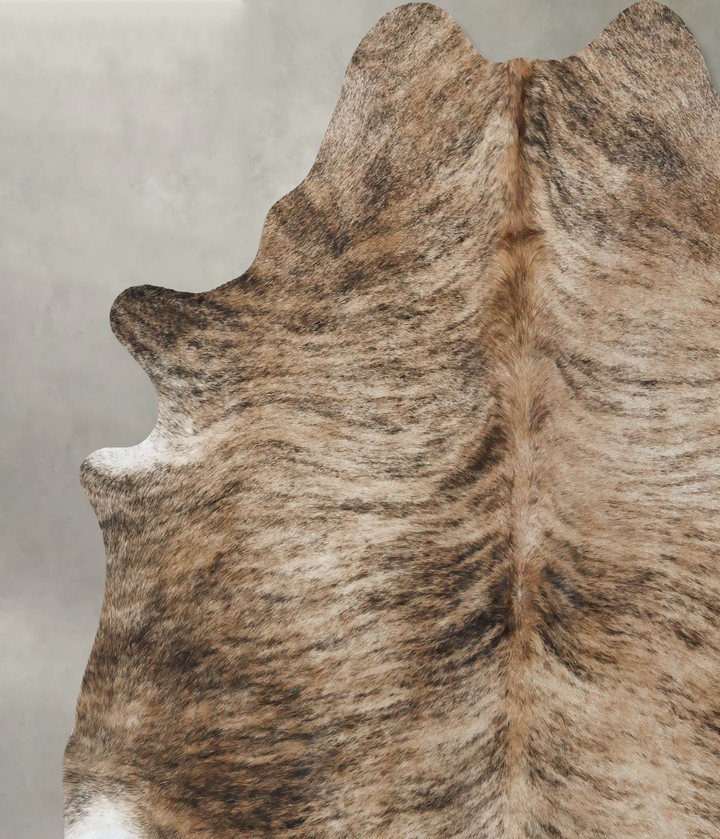 Light Brindle XX-Large Brazilian Cowhide Rug 7'9"H x 6'10"W #B17960 by Hudson Hides