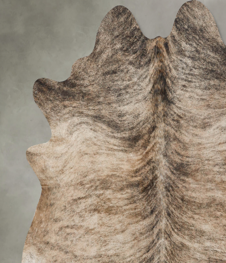 Light Brindle XX-Large Brazilian Cowhide Rug 7'8"H x 6'9"W #B17962 by Hudson Hides