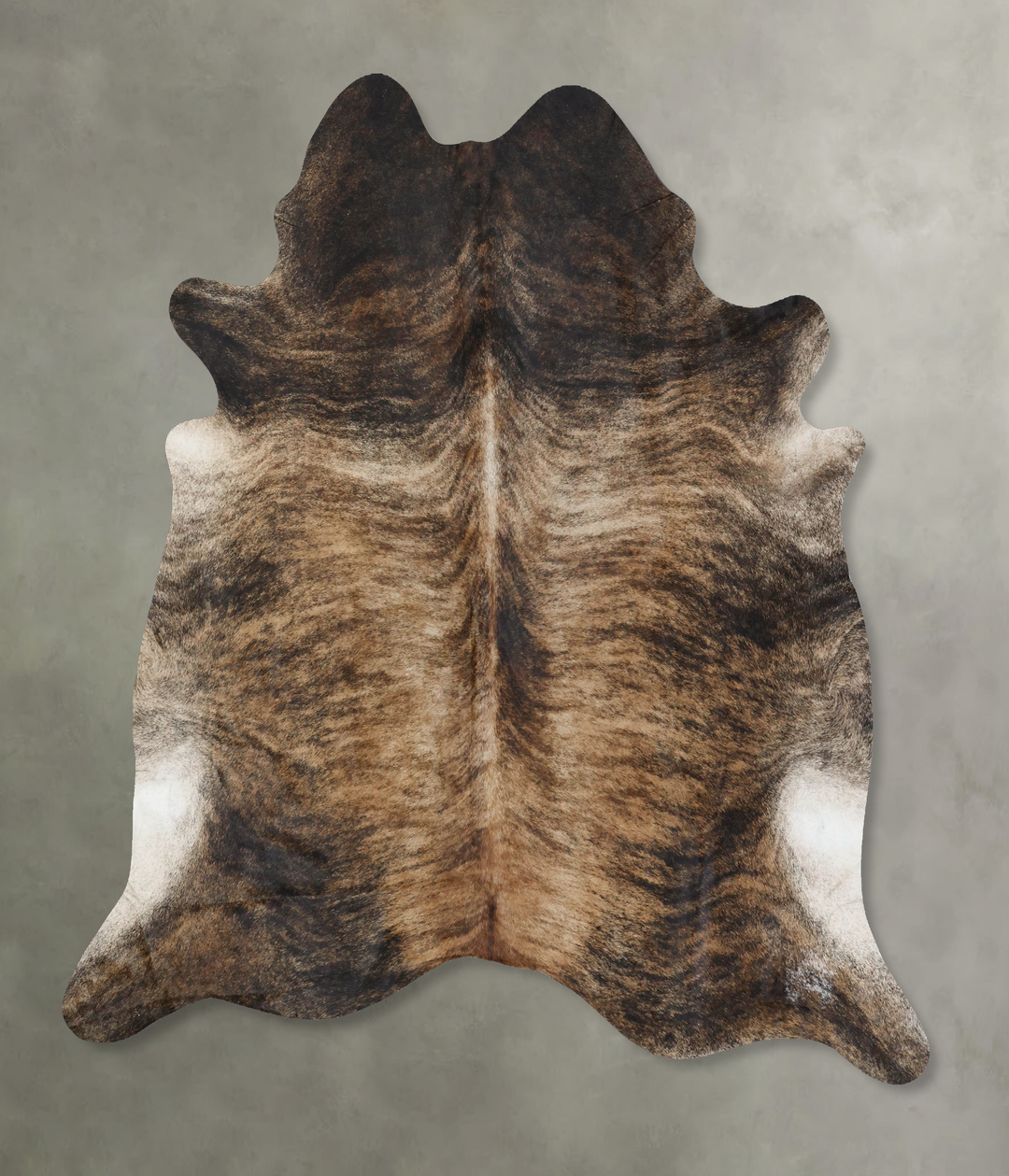 Dark Brindle XX-Large Brazilian Cowhide Rug 7'9"H x 6'11"W #B17963 by 