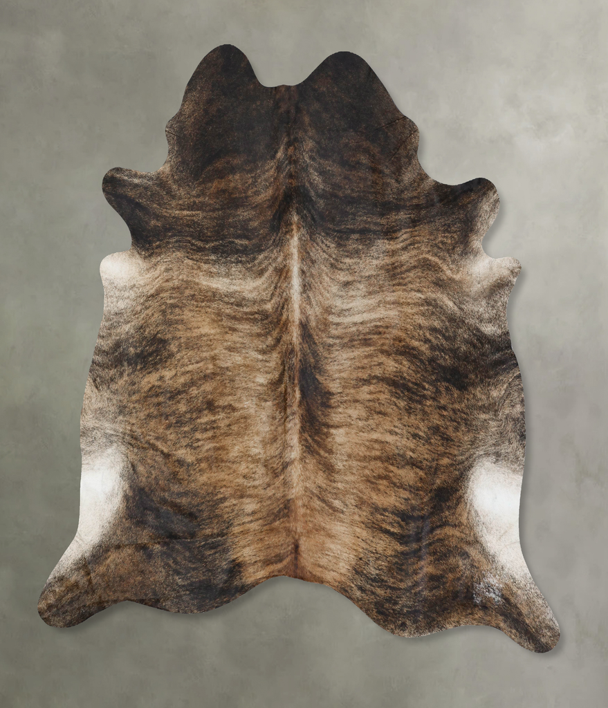 Dark Brindle XX-Large Brazilian Cowhide Rug 7'9"H x 6'11"W #B17963 by Hudson Hides