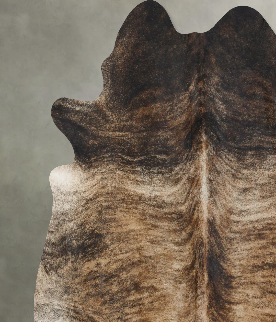 Dark Brindle XX-Large Brazilian Cowhide Rug 7'9"H x 6'11"W #B17963 by 